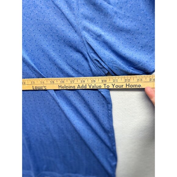 Cool 18 Pro Lightweight Short Sleeve Polo Blue Textured Design Size XXL - Picture 6 of 6